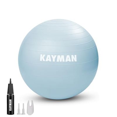 KAYMAN Piłka do jogi, trwała, antypęknięciowa, ciążowa, do fitnessu, pilatesu, treningu równowagi i stabilności, idealna ciąża, 55-85 cm