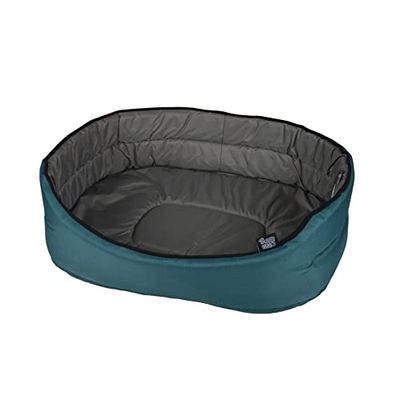 Cesta ovalada de 70 x 52 cm, color gris