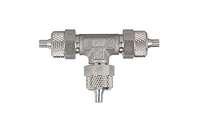 Connettore a T per tubo 8/6 mm, in acciaio inox 1.4571