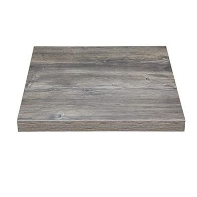 Bolero Pre-Drilled Square Melamine Table Top 600mm | Ash Grey | FT290