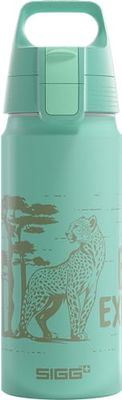 SIGG - Aluminium drinkfles voor kinderen - WMB ONE Brave Cheetah - Geschikt voor koolzuurhoudende dranken - Lekvrij - Vederlicht - BPA-vrij - ClimatePartner - Sport & School - Lichtblauw - 0,6L