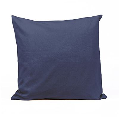 Fairtrade & organische vierkante kussenhoes, marineblauw, Fairtrade & Organic Vierkante kussenhoes