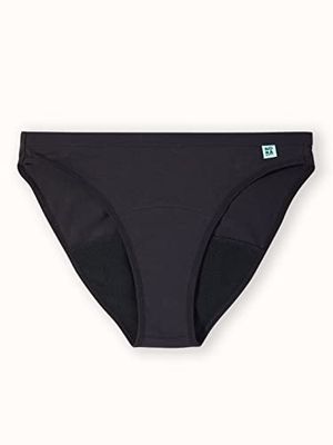 NORA - Pantalon menstruel réutilisable, facile à laver, super doux, reste sec et anti-taches, sous-vêtement menstruel lavable, respectueux de l'environnement et durable, forme de bikini classique,