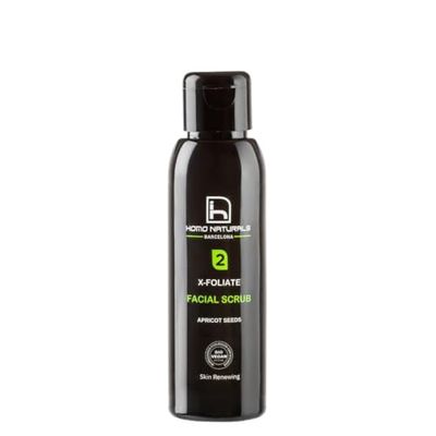 Homo Naturals Scrub Viso per Uomo - Crema per il peeling del viso maschile - Scrub esfoliante naturale - Aiuta a rigenerare la pelle - 100 ml