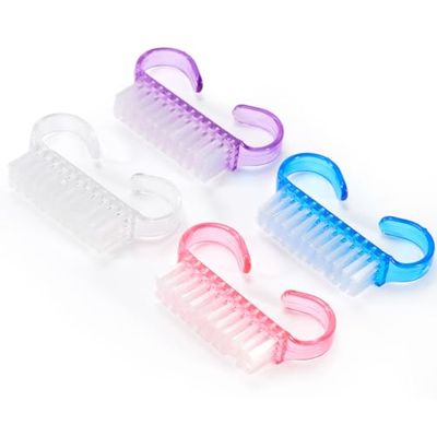 Cheerhom 4 Pezzi Spazzolino Unghie,con Manico in Plastica per Pulire le Dita