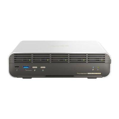 Qnap TBS-h574TX-i3-12G Thunderbolt Compact All-Flash | 5 x E1.S or M.2 SSD's, Intel Core i3-1320PE (8C/12T), 2 x Thunderbolt 4