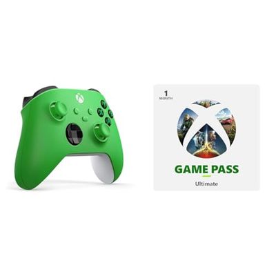Xbox Wireless Controller - Standard - Velocity Green + Game Pass Ultimate 1 Month