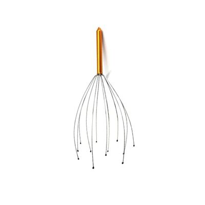 Massaggiatore per la Testa con 12 Bracci Massaggianti per Rilassarsi - Massaggiatore per Cuoio Capelluto Ideale per i Mal di Testa, in Metallo
