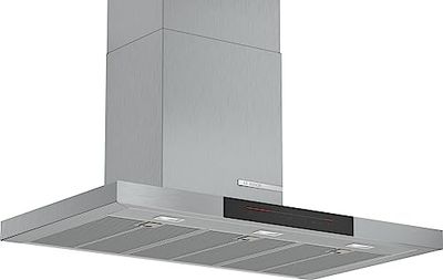 Bosch - Campana Extractora Decorativa de Pared, 90 cm, Serie 6, Extra Silenciosa, Filtros Antigrasa, Acero, DWB98JQ50