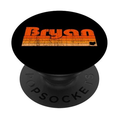 Bryan, Ohio, estilo retro de los años 80 PopSockets PopGrip Adhesivo