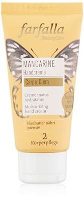 farfalla Creme de mãos hidratante mandarine 100 cosméticos naturais certificados, 50 ml
