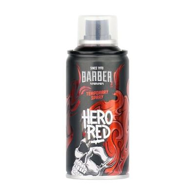 BARBER MARMARA lacca colorata per parrucchieri - 150ml - lacca colorata per capelli per acconciature carnevale, Halloween e feste a tema - tinture per capelli lavabili - Color Spray (Hero Red)