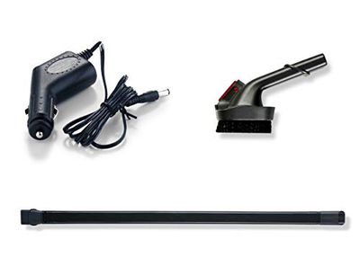 INVICTUS ONE Kit d'Accessoire pour Aspirateur à Main, 1 Brosse 2en1 + 1 Tuyau à Rallonge Flexible 63 cm + 1 Adaptateur Voiture-Vu à la Télé, Noir