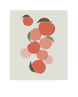 Komar Quadro da parete "Cultivated Peaches" – Dimensioni: 40 x 50 cm – Poster stampa artistica decorazione soggiorno camera da letto