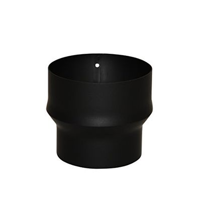 Kamino-Flam Raccord de Réduction en acier laqué Senotherm, Tuyau de Poêle env. 2 mm, Ø env. 120 mm/150 mm, Tuyau de Raccordement, Tube , Testé par le Standard EN 1856-2, Noir