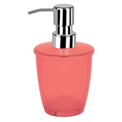 Spirella 1018502 Toronto Coral Dispenser di Sapone Accessori per Il Bagno, polistirene, 15.5 x 8.5 x 8.5 cm