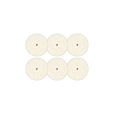 Dremel 414 Multipack polijstschijven, 6 polijstschijven in cilindervorm voor staal, aluminium, messing, zilver en goud (13 mm)