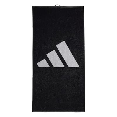 adidas Uniseks-Volwassen Brand Stripes Towel, Black/White, S