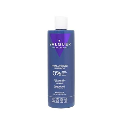 Valquer Hyaluronic Acid Repair Shampoo. Zero% Hair Treatment with Panthenol, Keratin, and Aloe Vera. Moisturizes and Protects Damaged and Dry Hair. Revitalizing and Vegan. All hair types. 400 ml