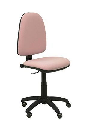 Piqueras y Crespo 04CP Ergonomische bureaustoel met permanent contactmechanisme, in hoogte verstelbaar en parketwielen, lichtroze