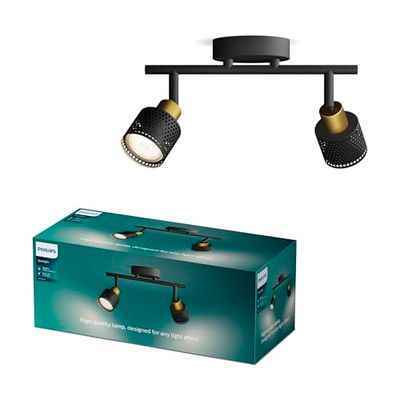Philips Niall Spot 2-Head, GU10 not Included, Brass, IP20