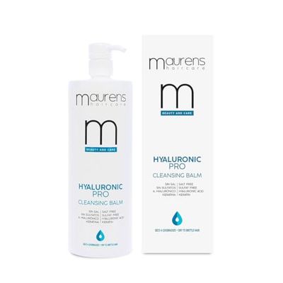Maurens, Hyaluronic Pro hyaluronic Pro tvättbalsam, hyaluronsyra och keratin, mycket torrt och straffat hår, utan salt och sulfater, 1 000 ml