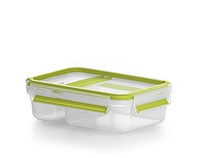 Emsa Clip & Go Yoghurt Doos, 0,60 liter, Groen/Transparant, 28 x 28 x 18 cm