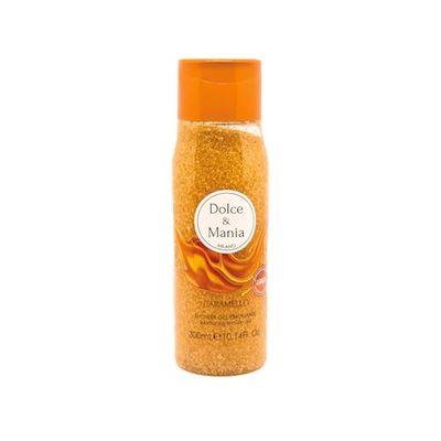 DOLCE & MANIA | Caramello Shower Gel Scrub 300ml – Profumo da Donna, Gel Doccia Esfoliante con Note di Caramello, Idratante e Lussuoso, Pelle Morbida e Profumata