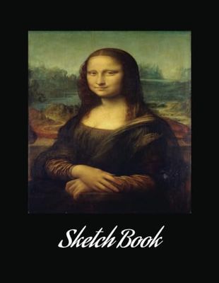 Sketch Book: Black Background the Monalisa