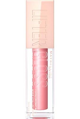 Maybelline New York glänsande läppglans för fulla effektiva läppar, fuktgivande, med hyaluronsyra, lyftglans, färg: Nr 004 silke (rosa), 1 x 5,4 ml