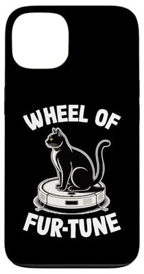 Wheel Of Fur-Tune Cat On Robot Vacuum Cleaner Cat Case for iPhone 13