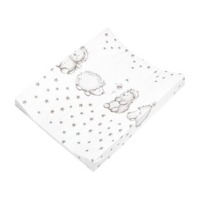 Julius Zöllner® Verschoningskussen voor baby's, 60 x 71 cm, zacht verschoningskussen, folie, waterdicht en afwasbaar, Made in Germany, Oeko-Tex Standard 100, egelfamilie