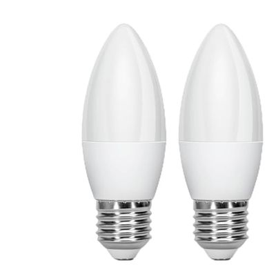 VoltShine Bombilla LED C37 E27 9W (2 piezas) - Ahorro energético, larga duración, ideal para iluminación en hogares y espacios comerciales.