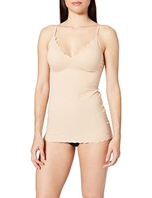 Skiny Dam mikroälskare spaghetti skjorta avtagbara kuddar undertröja, Beige, 36 SE