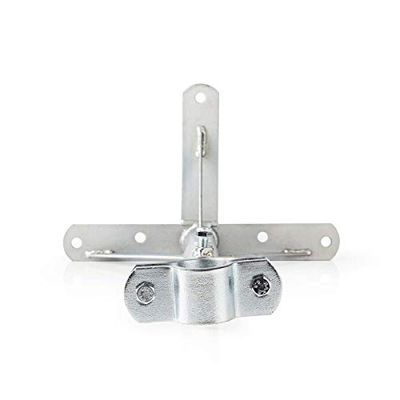 Satelitarny uchwyt ścienny | Minimalny odstęp od ściany: 550 mm | Maksymalny odstęp od ściany: 950 mm | Średnica zacisku: 32-42 mm | stal | srebrny
