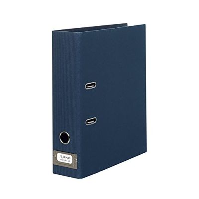 Rössler Papier 1317452908 - S.O.H.O. Classeur DIN A4 avec étiquette à insérer, largeur dos 80 mm, navy, 1 pièce