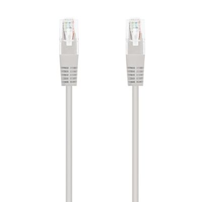 Cable de Red UTP Cat.5e, AWG24, Blanco, 3.0 m - Ideal para conexión a Internet y Redes de computadoras.