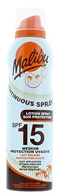 Mlaibu Sun SPF 15 Continuous Lotion Spray Sunscreen, Vitamin Enriched, Water Resistant, 175ml