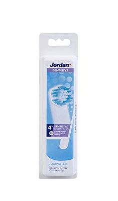 Jordan ® | Testine di ricambio per spazzolino elettrico con tecnologia oscillante e rotante | Pulizia extra delicata per denti sensibili | Confezione 4 unità