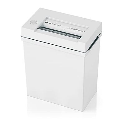 IDEAL 2245 Distruggidocumenti, livello di sicurezza P-2, taglio a strisce 4 mm, capacità 11 fogli, contenitore per rifiuti da 20 l, distrugge anche graffette e carte di credito