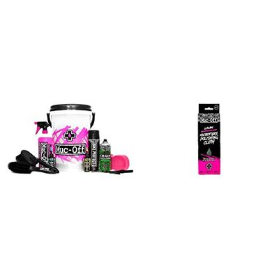 Muc-Off Dirt Bucket Kit Pulizia Bici Completo Include Detergente Bici & 272 Panno Microfibra, Grigio