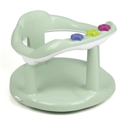 THERMOBABY - Anneau De Bain Bébé Aquababy - Siège De Bain Confortable, Ludique & Stable - Installation Facile - De 7 à 16 Mois - Fabriqué En France - Vert céladon