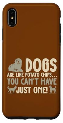 Los perros son como papas fritas… ¡No puedes tener solo una! Doggo Carcasa para iPhone XS Max
