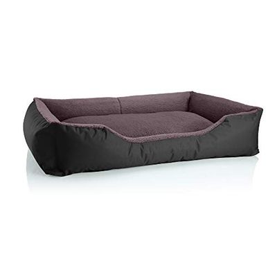 BedDog® letto per cane/gatto cuccia TEDDY S fino a XXXL, 14 colori a scelta, cuscino per cane, divano per cane, cestino per cane, misura XXL, nero/marrone