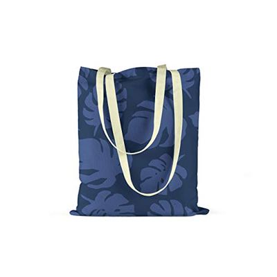 Bonamaison Printed Tote Bag, Reusable Grocery Bag, Shopping Bag, Machine Washable, Foldable, Canvas Cloth Bag with Handles, Size: 34x40 Cm