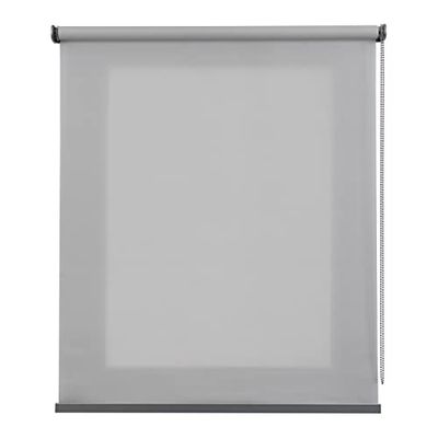 Estor Traslúcido Top, Estor Enrollable con Acabados de Calidad, Estor Transparente para Ventanas y Puertas, ESTORES BASIC, Top Gris Claro 100x250cm