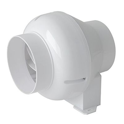 La ventilación lineav12 aspirador centrífugo para tuberías de aire, Blanco, Diámetro 120 mm/5 "