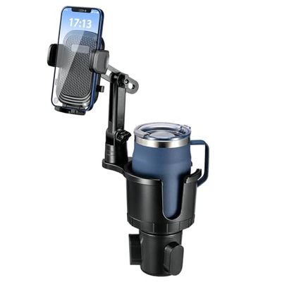This Hill Expansor de portavasos para Coche, Base Ajustable con Soporte para teléfono, Compatible con iPhone y Todos los teléfonos Inteligentes