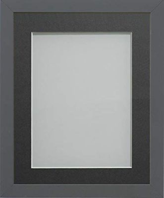 Frame Company Allington Grey Photo Frame with Grey Mount, 16x12 for 13x9 inch, fitted with perspex