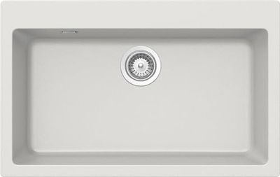 SCHOCK | Lavello Cucina Primus N100XL 1 Vasca XL con banco Rubinetteria, Materiale Cristalite®, New Alumina, 790x500mm